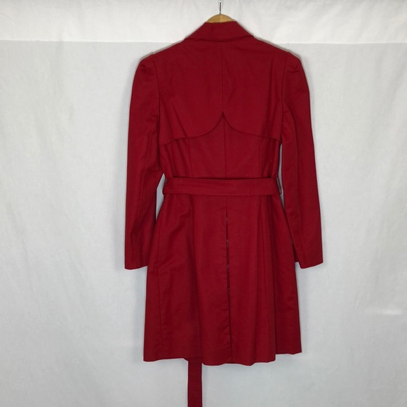 🖤SOLD🖤 Kenneth Cole Women's Red Knee-Length Trench Coat - Picture 5 of 9